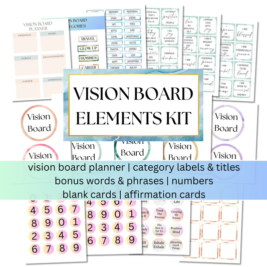 Vision Board Image Kit | Vision Board Elements