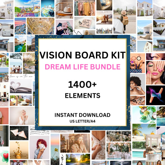 2024 Vision Board Kit Bundle | Vision Board Images | Mood Board Images for Manifestation